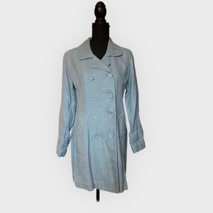 J.Jill Long Double Breasted Jacket Linen and Cotton -Small- NWT